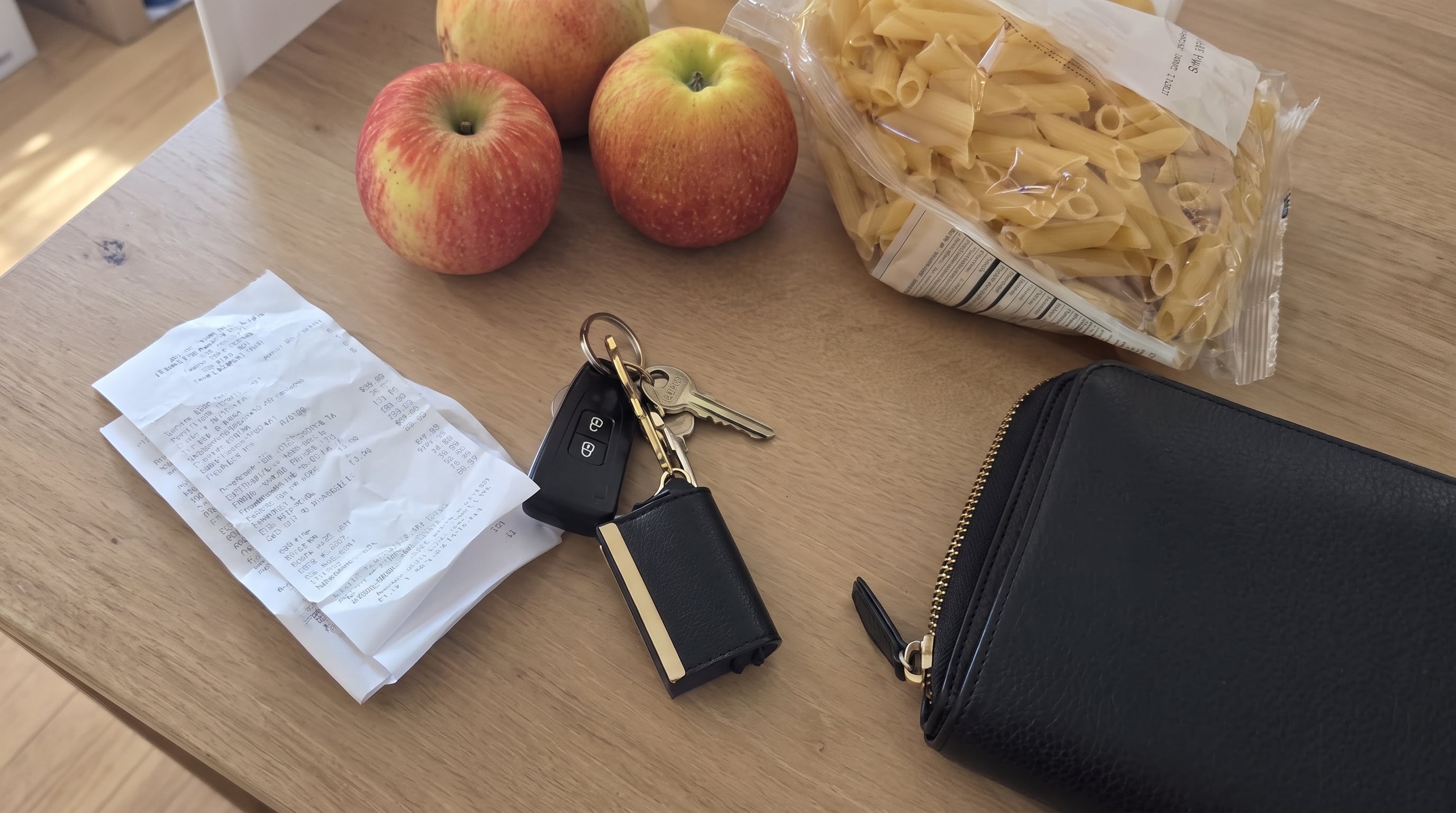 Bloome Tote contents on the counter